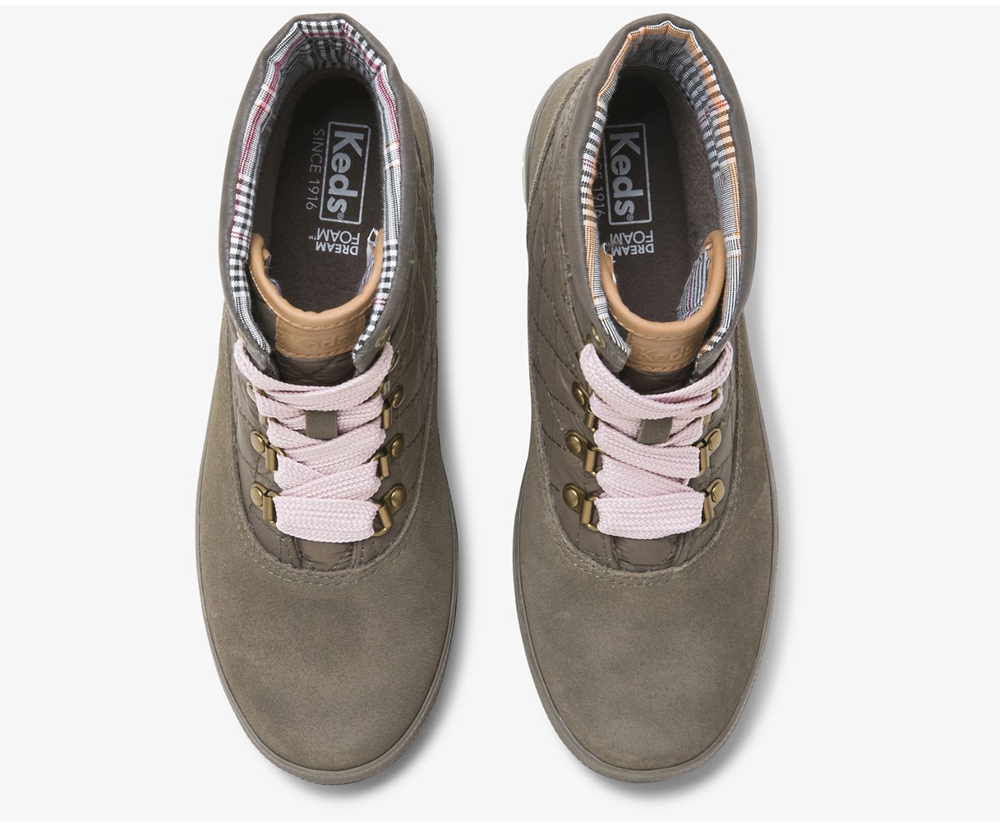 Botas Keds Mujer Verde Oliva - Camp Water-Resistant Suede W/ Thinsulate™ - 5961-HDWUX